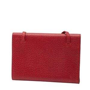 Gucci Crossbody Shoulder Red Leather Wallet